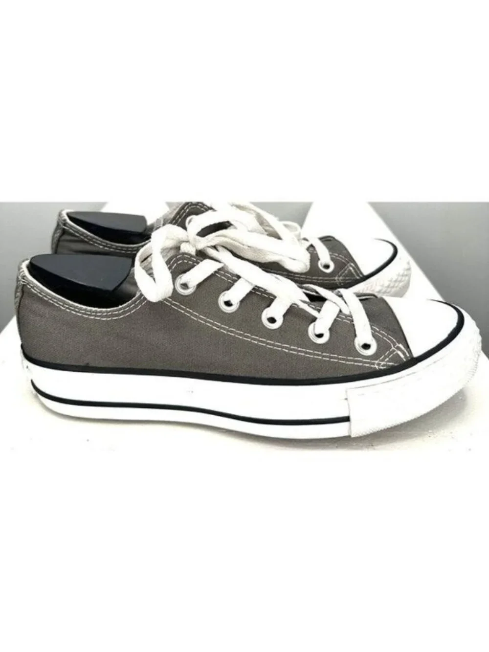 Converse Chuck Taylor All Star Ox Gray Low Top Sneakers Mens 4 Womens 6 Canvas - Picture 6 of 12